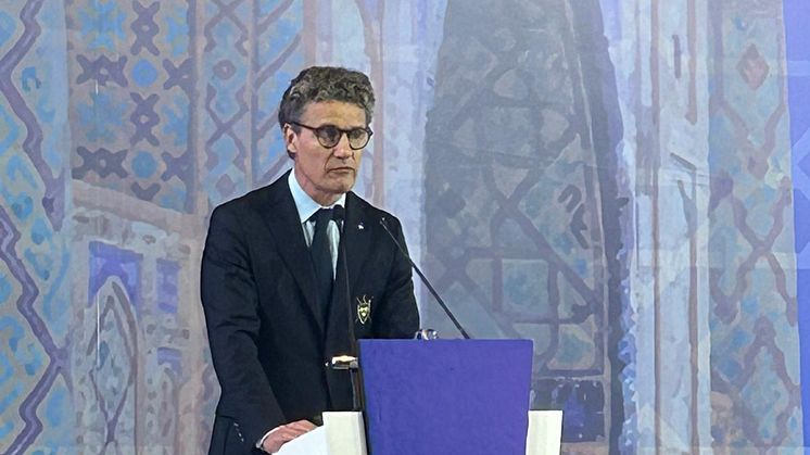 Otto Drakenberg presents his candidature at the FIE Congress in Tashkent 2024.