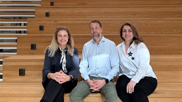 Foto: Ebba Theding, medgrundare & VD 4+Ventures, Robert Åberg, VD Sigma Technology Insight Solutions, Zara Zamani, medgrundare & CPTO 4+Ventures