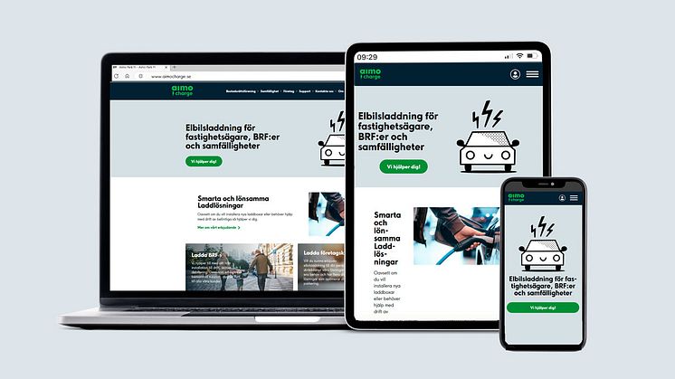 Aimo Charge lanserar ny hemsida – enklare att hitta information om laddlösningar