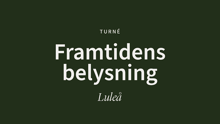 Framtidens Belysning med Fagerhult i Luleå