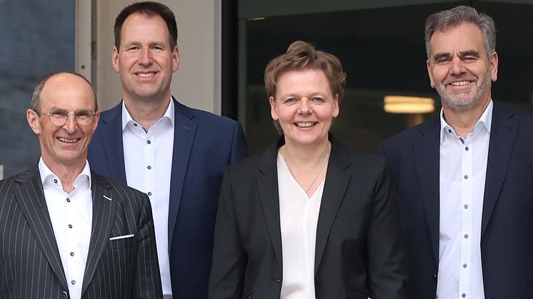 v. l.: Erwin Bumberger, Gerhard Grebler, Marion Mai, Stefan Siebert