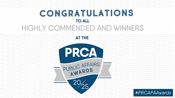 PRCA Public Affairs Awards 2025 winners announced