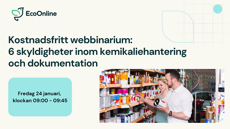 Kostnadsfritt webbinarium om kemikaliehantering