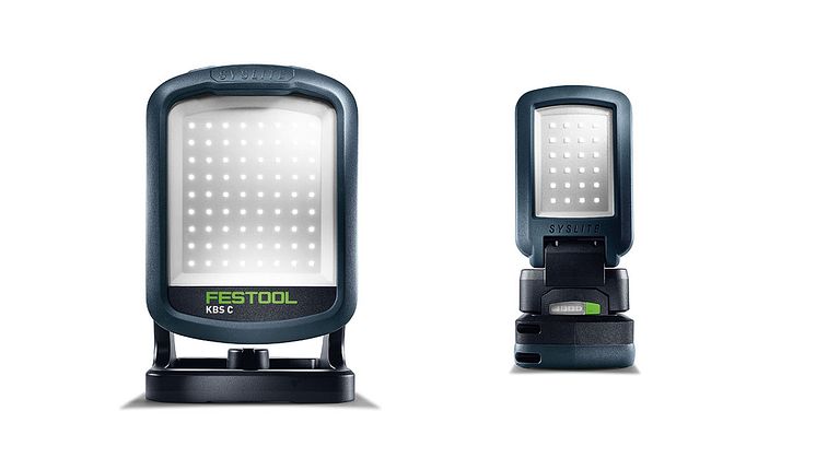 Nyt fra Festool: SYSLITE KAL C 18V akku-arbejdslampe og SYSLITE KBS C 18V akku-byggepladslampe – fra oktober 2024