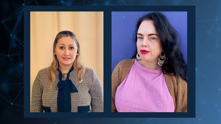Leila Nedaei och Linda Spåman samtalar på Vitalis Open Stage om patientautonomi, vårdens etiska gränser och hur digitala verktyg kan bidra till livskvalitet i livets slut. Foto: Sara Nedaei, Sandra Fogel.