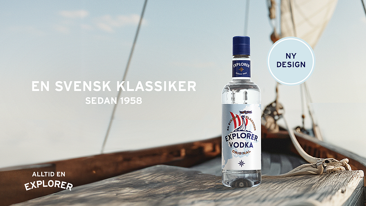 Explorer Vodka lanserar ny design – en hyllning till varumärkets upptäckarglädje och svenska ursprung 