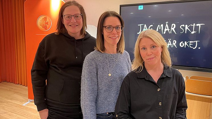 Jessica, Anna och Sara från Redet. 
