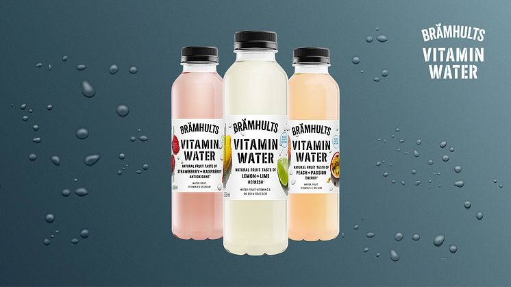 Brämhults expanderar - lanserar Vitamin Water med smak från riktigt frukt, utan socker och sötningsmedel 