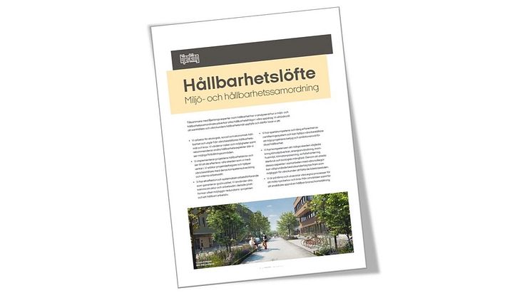 Bjerking lanserar hållbarhetslöfte miljö- och hållbarhetssamordning