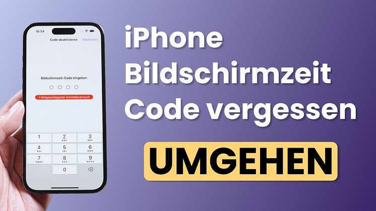 iPhone Bildschirmzeit Code vergessen