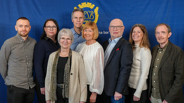 HSB Norrs styrelse 2025 från vänster Max Enberg, Ammy Renström, Kristina Zakrisson, Håkan Nordin, Erica Lundgren, Thomas Björk, Lina Zakrisson, Jan Nilsson