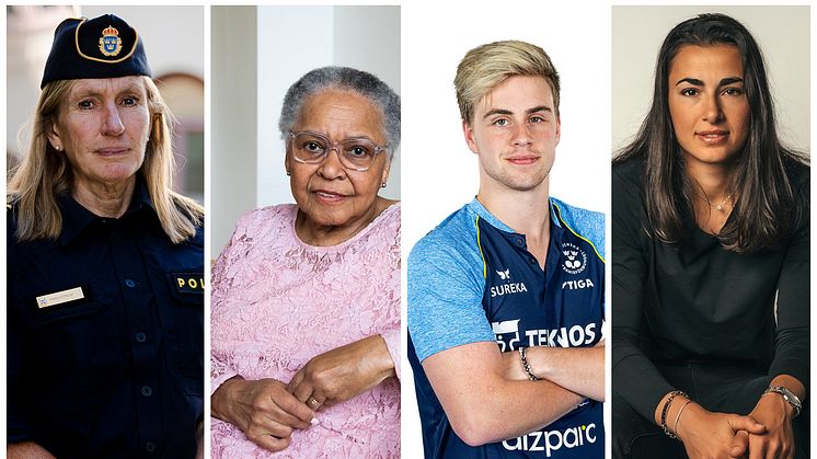 Årets pristagare av Anders Carlbergs minnespris 2024: Carin Götblad, Gloria Ray Karlmark, Truls Möregårdh och Zećira Mušović 