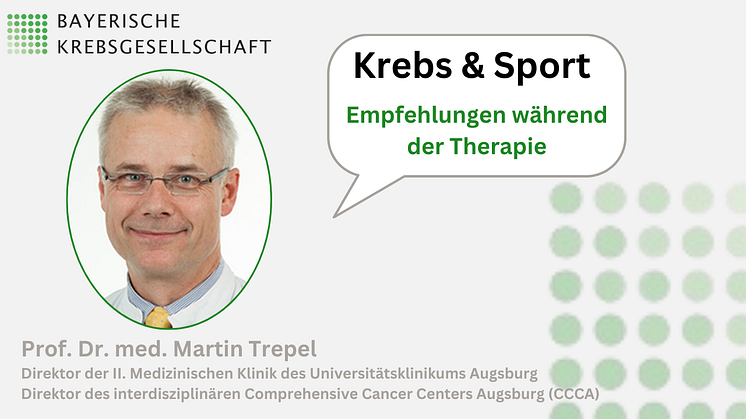„Sport und Krebs" Webinar mit Professor Martin Trepel 