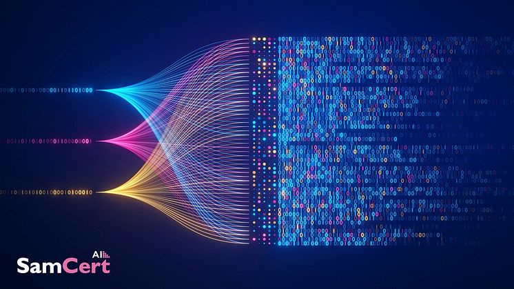 Bilden visar ett AI-system, till exempel en Large Language Model (LLM) som bygger på en AI-modell av ett neuralt nätverk. Konsulten Ann-Sofie Gustafsson på SamCert AB menar att gemensamt språk ger framförallt större möjlighet till en skapande dialog.
