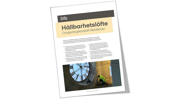 Bjerking lanserar hållbarhetslöfte för omgivningskontroll vibrationer