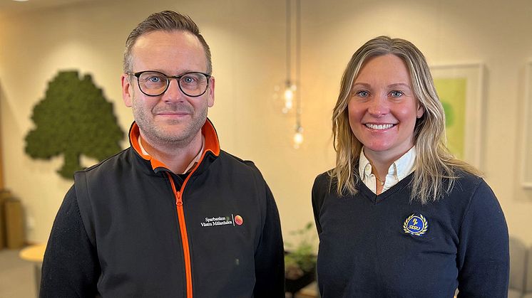Denny Hedenström, Sparbanken Västra Mälardalen och Kristin Pleick, RF-SISU Västmanland. 