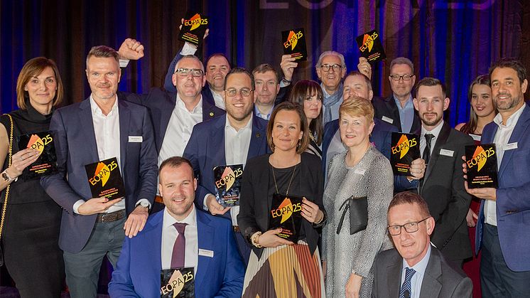 CEO Kenneth Borup (2. tv) sammen med resten af årets vindere ved EOPA ´25 i Amsterdam. 