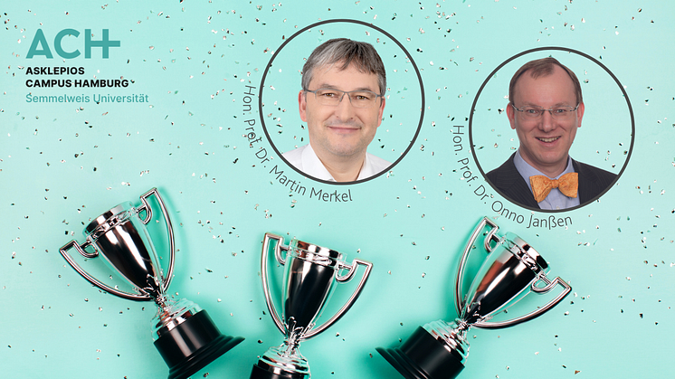Die Hamburger amedes-Experten Prof. Merkel und Prof. Janßen wurden auch 2024 mit dem Asklepios-Lehrpreis ausgezeichnet.