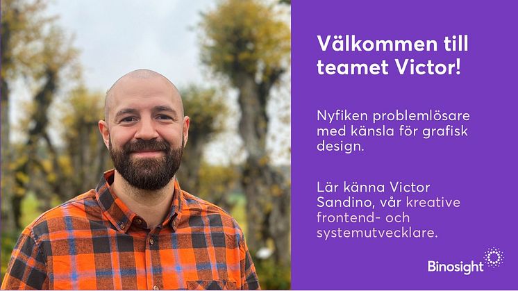 Ny medarbetare på Binosight: Victor Sandino