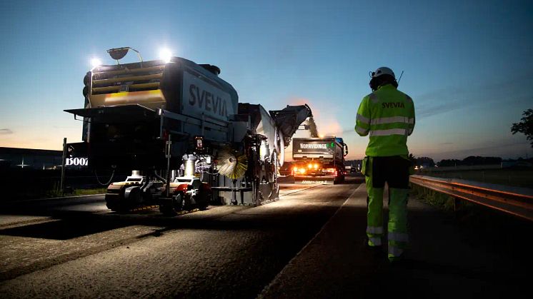 Svevia förbättrar väg 647 mellan Bullmark och Västra Sjulsmark. Foto: Emil Malmborg