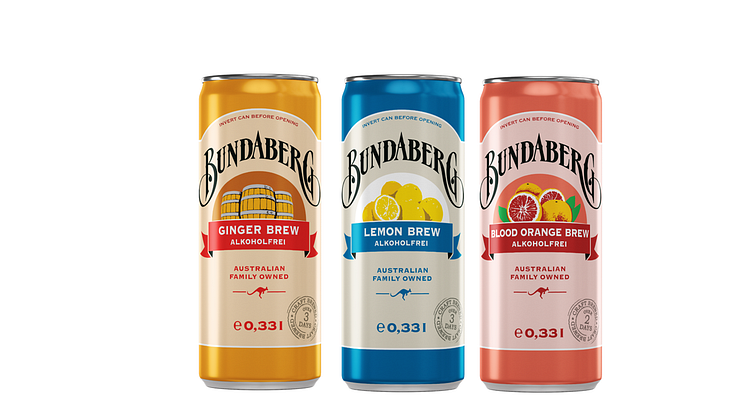 Bundaberg jetzt auch in der 0,33 l-Sleek-Dose.