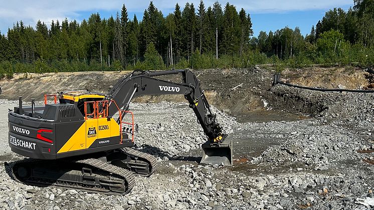 Svevia utför omfattande schaktnings- och fyllningsarbete i Boliden. Foto: Simon Karlsson