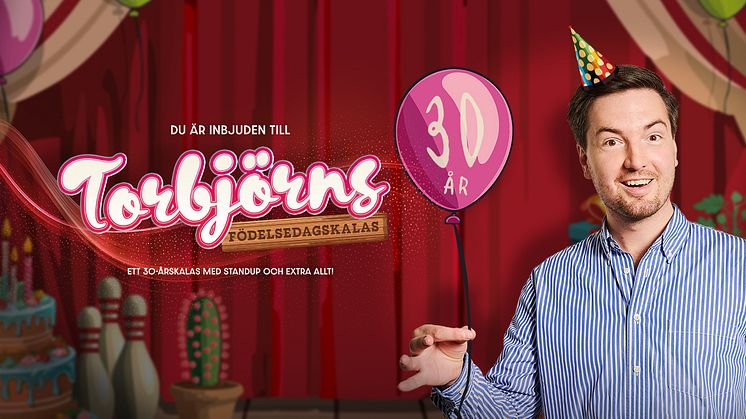 Torbjörn Averås Skorup bjuder in till födelsedagskalas på scen!