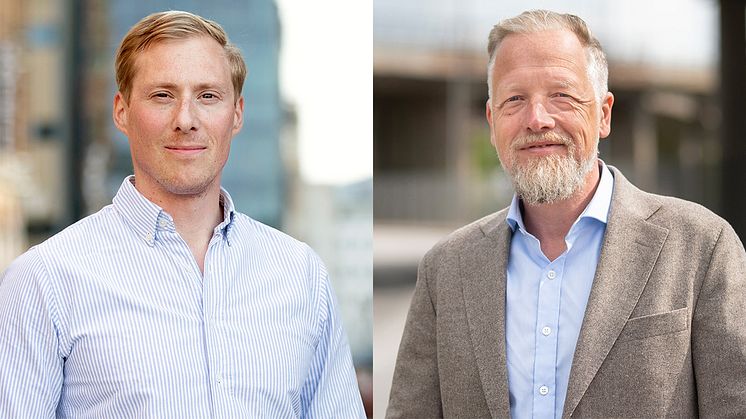 Johan Pedersen och Björn Persson, blir nya avdelningschefer på division Industri, Svevia. Foto: Emil Malmborg och Pia Gyllin