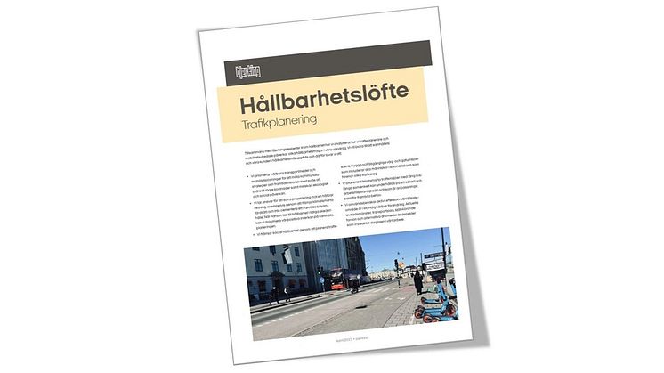 Bjerking lanserar hållbarhetslöfte för Trafikplanering