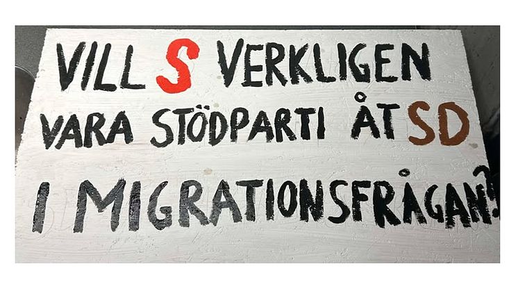 Manifestation utanför Socialdemokraternas kongress