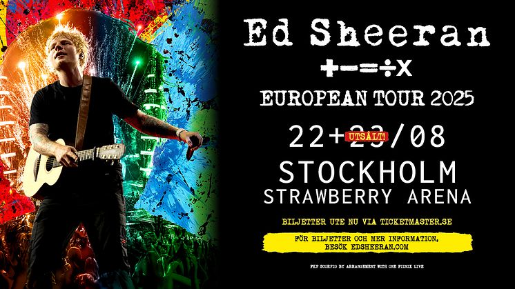 Högt tryck vid biljettsläpp — extrakonsert med Ed Sheeran släpps idag