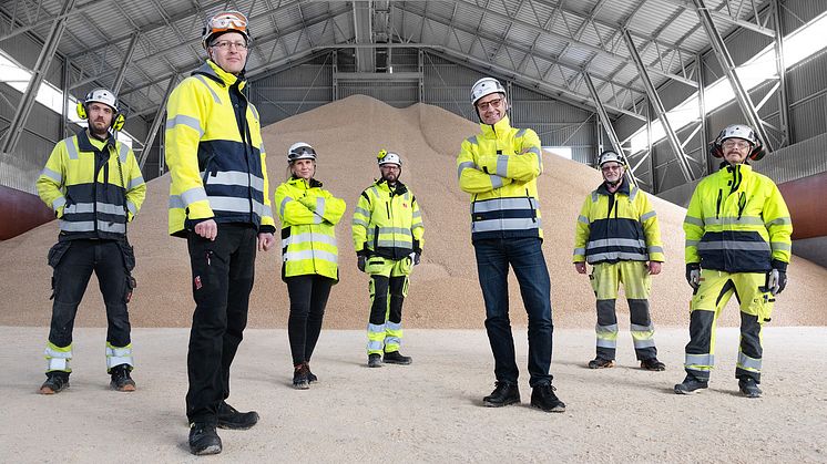 Anställda på pelletsfabriken på Lillesjö i Uddevalla