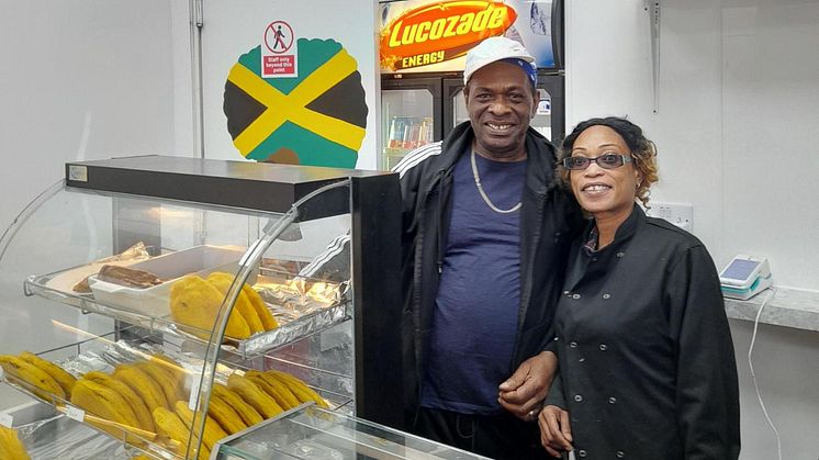 Tracy Scott (right) and Tweng Tweng of KCK Jamaican takeaway are vying for the title of best UK station business in the World Cup Of Stations 2024