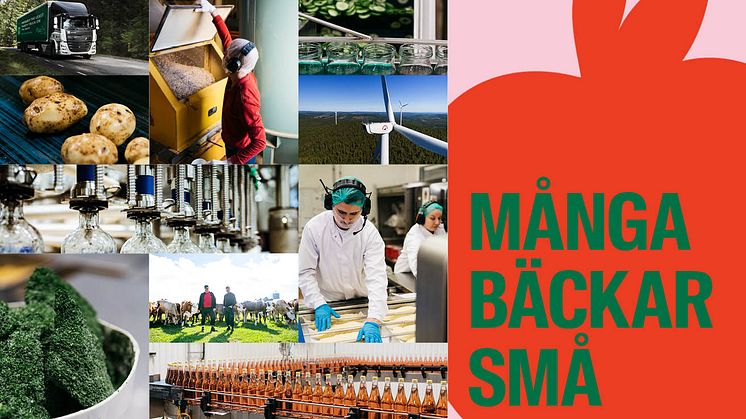 Rapporten "Många bäckar små" från Livsmedelsföretagen bygger på 24 exempel på hur svenska livsmedelsproducenter arbetar med hälso- och hållbarhetsfrågor.
