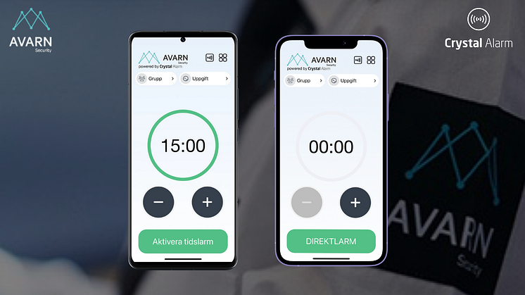 Crystal Alarm och Avarn Security i strategiskt partnerskap – Lanserar helintegrerat personallarm