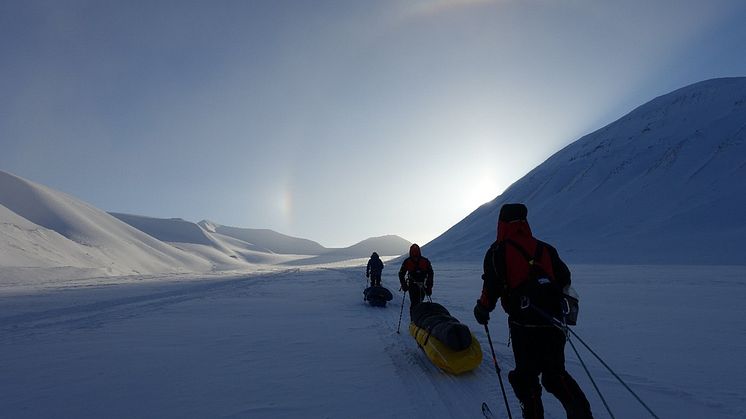 Bilde fra GAPS-Ousland Svalbard-ekspedisjonen. Foto: Lagmedlem Ludovic Seuillot