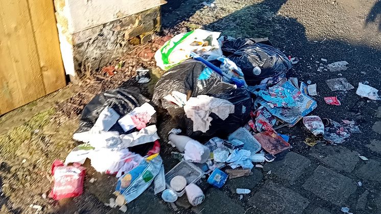 Waste dumped at Lever Street, Radcliffe.
