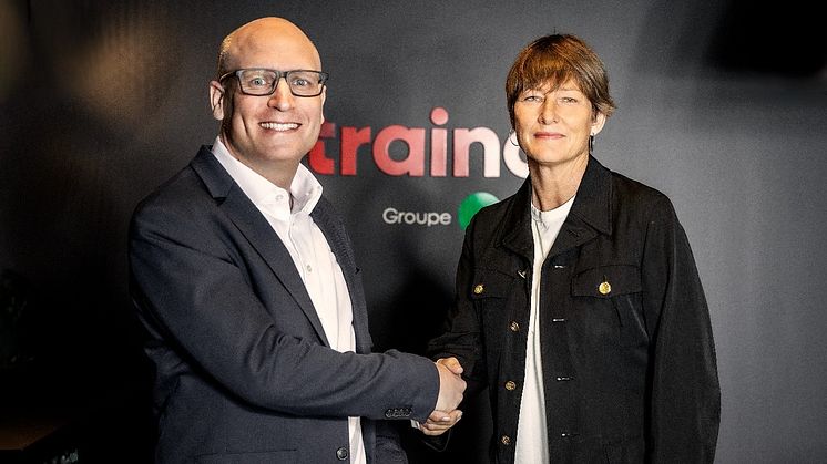 Country manger i Trainor, Lars Bratli og prosjektleder i Sentralregisteret, Cecilie Schjerven