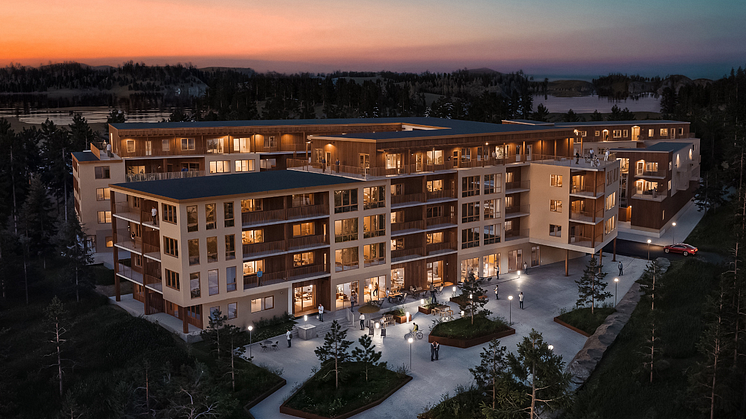 Bygglov beviljat för trygghetsboende med 128 lägenheter i Ljungaviken. Foto: Victoria vårdfastigheter