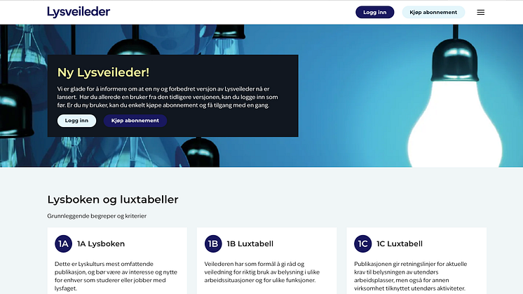 Slik ser nye Lysveileder ut.