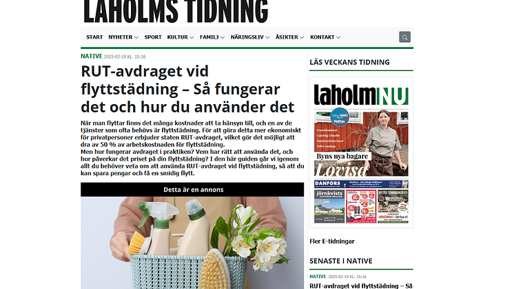 Flyttstädning och rutavdrag