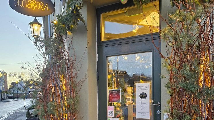 Blomsterflora obemannad butik i Norge