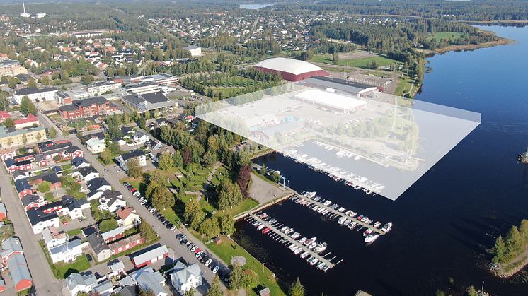 Norra hamn. Visuell bild över översiktliga gränser. Foto: Piteå kommun