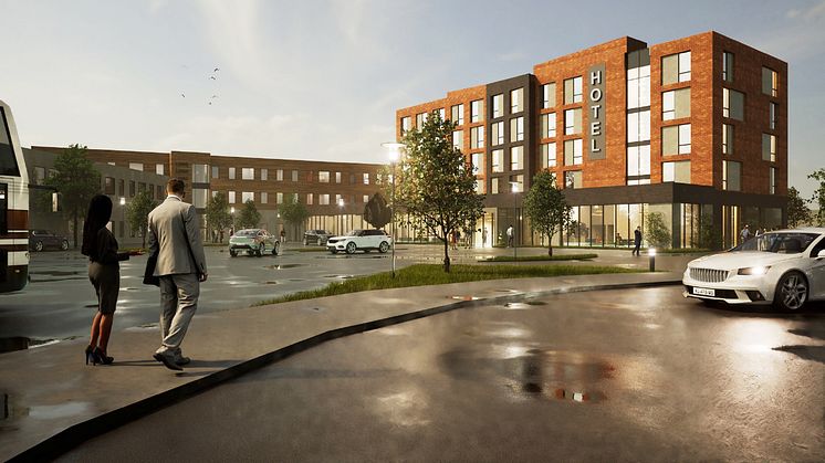 SLIK BLIR DET NYE HOTELLET: Comfort Hotel Grenlandsporten skal stå klar i februar 2026.
