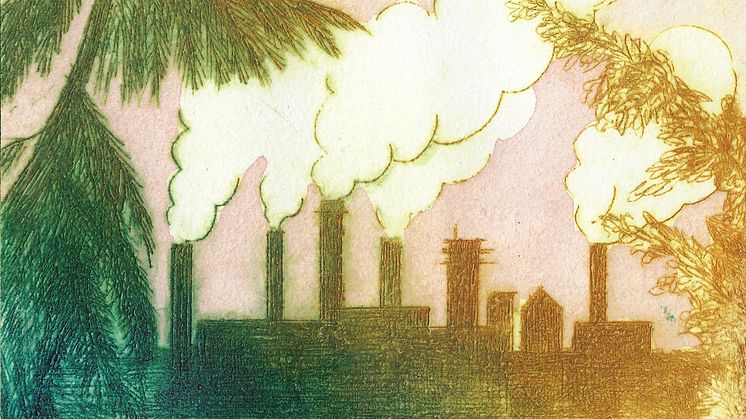Avhandlingen undersöker hur unga resonerar kring att läsa vidare i Söderhamn − en ort där det historiskt inte krävts nån akademisk examen för att få jobb. Illustration: Sebastian Larsmo