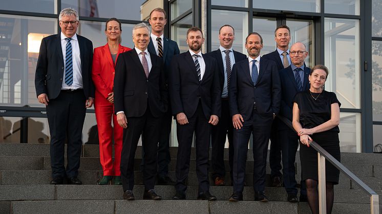 Danish Agros bestyrelse 2025. Fra venstre: Søren Smalbro, Anne Kathrine Steenbjerge, Hans Bonde Hansen, Christian Pries Andersen, Hans Damgaard, Søren Dyssemark Knudsen, Kristian Kornerup Jensen, Ditlev Hasselbalch, Jens Erik Kyed, Karen Hækkerup