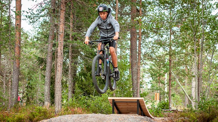 Cykelparken är en del i etapp 1 som invigs på Möjligheternas Arena söndagen den 15 juni. FOTO: PRESSBILD VELOPARK 