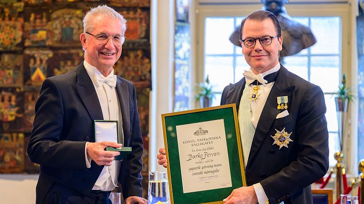 Darko Pervanille myönnettiin Ruotsin 2025 Yrittäjämitali