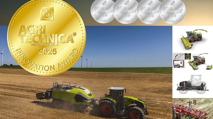 Innovationer från CLAAS vinner ett guld och fyra silver på Agritechnica