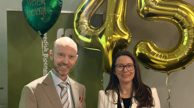 Johnny Kjellström, näringspolitisk chef och Anna Törner, vd för Svebio. Foto: Jeanette Fogelmark